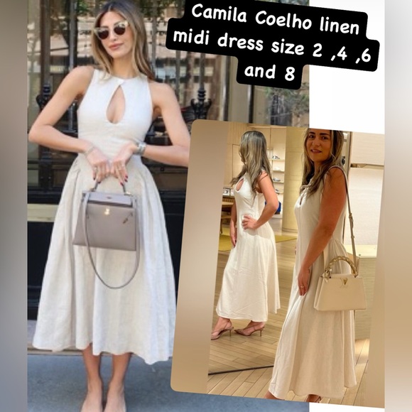 Camila Coelho Dresses & Skirts - NWT CAMILA COELHO  LINEN MIDI DRESS SIZE 2/4/6/8/10
🚨FIRM PRICE